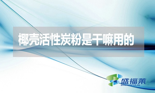 椰殼活性炭粉是干嘛用的?